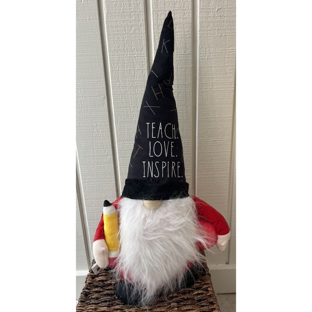 NWT Rae Dunn TEACH LOVE INSPIRE Gnome Weighted Decor Teacher Appreciation Gift
